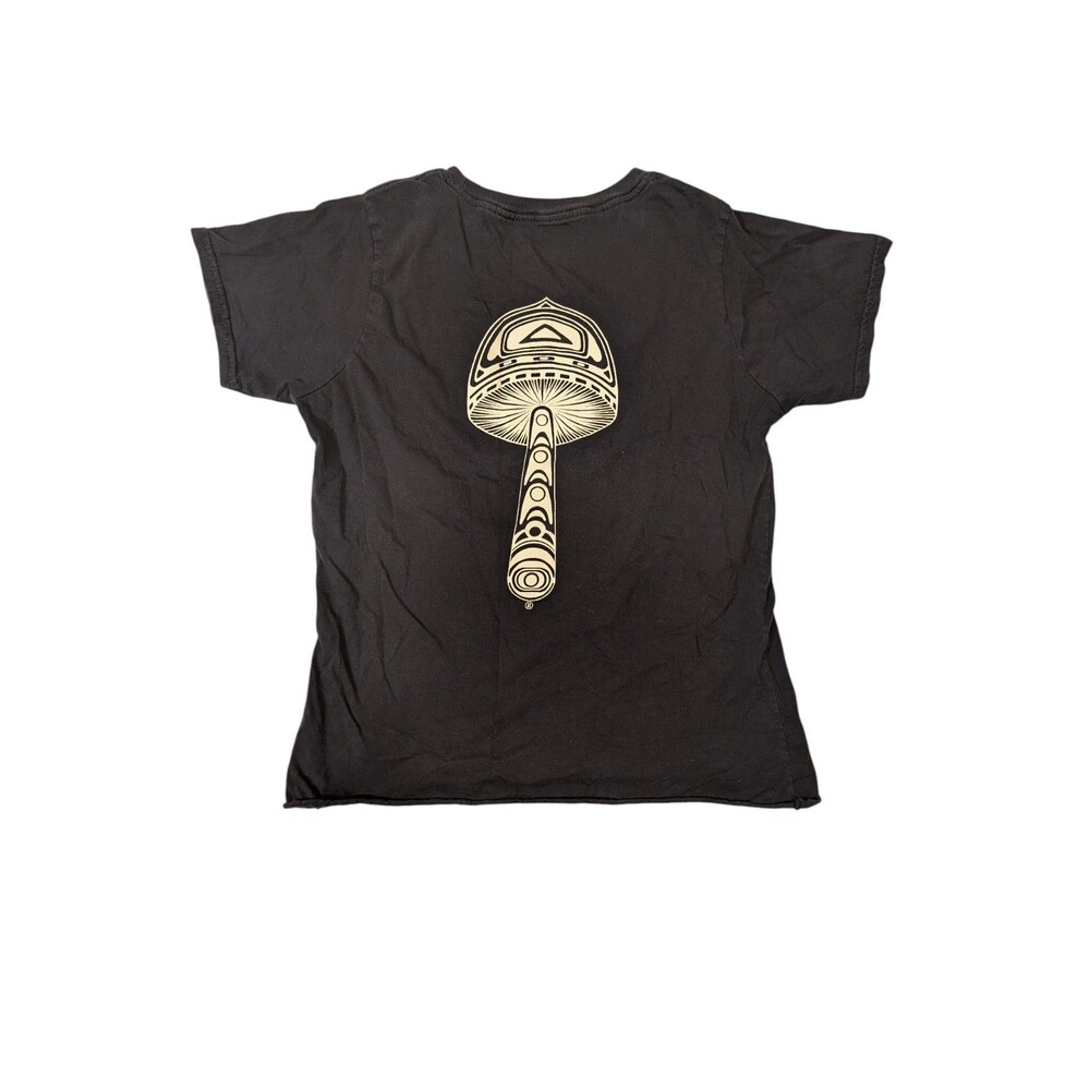Womans T-Shirt Black Mushroom Host Defense XS Climate Positive